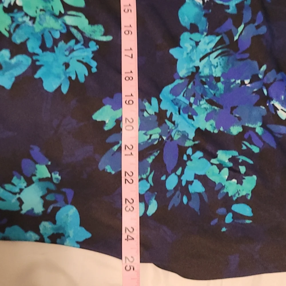 Cato blue and black floral skirt.